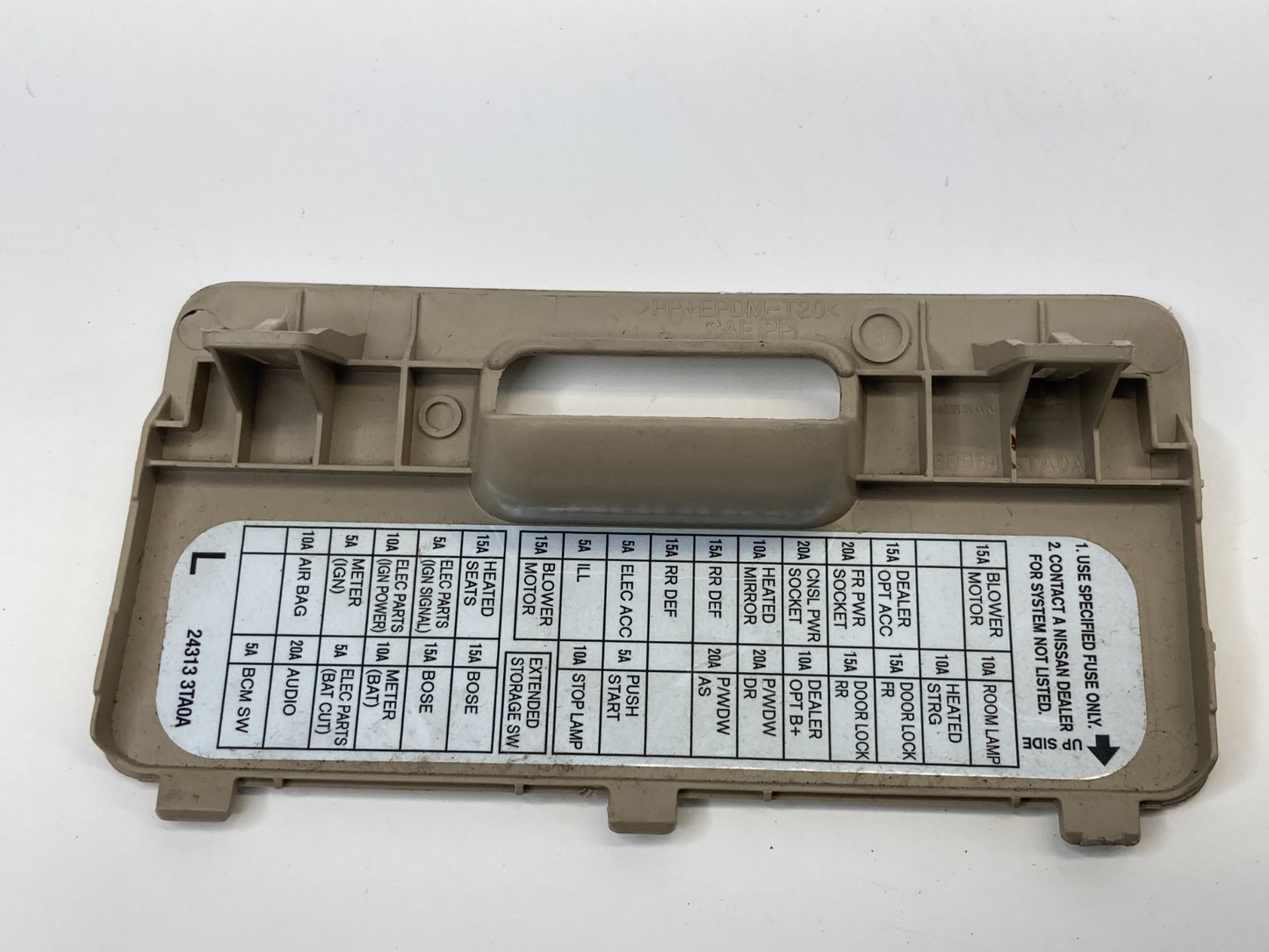 2013-2015 Nissan Altima Dash Left Fuse Relay Box Door Lid Trim Cover 68964-3TA0A