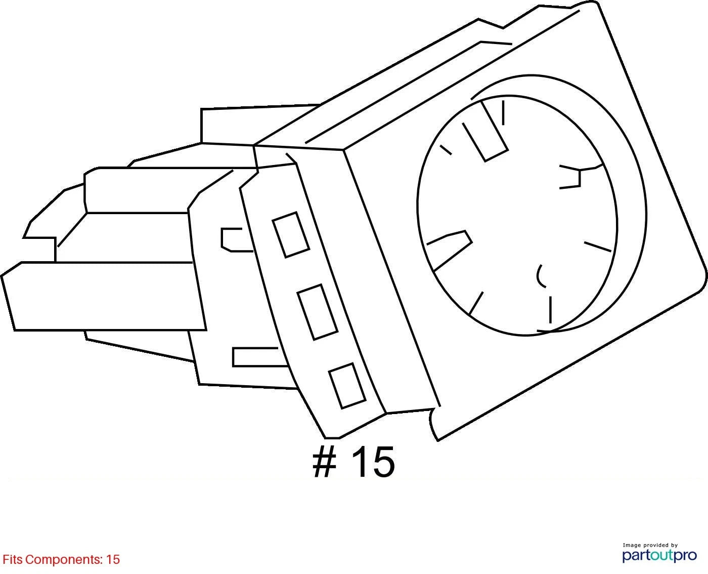 2011-2017 VOLKSWAGEN CC CENTER DASH MOUNTED ANALOG CLOCK 3C8.919.204.A OEM