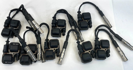 1998-2002 MERCEDES-BENZ E430 ENGINE IGNITION COIL SET OF 8 W SPARK WIRE PLUG OEM