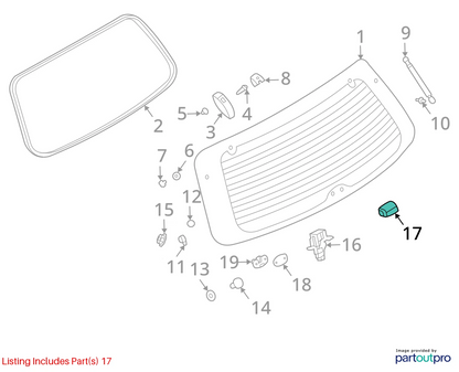 2003-2009 KIA SORENTO TAILGATE GLASS OPEN HANDLE GRIP ASSEMBLY 81790-3E000 OEM