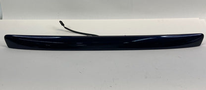 03-07 Saab 9-3 Sedan Trunk Lid Handle License Plate Molding Panel w/ Lamp Blue