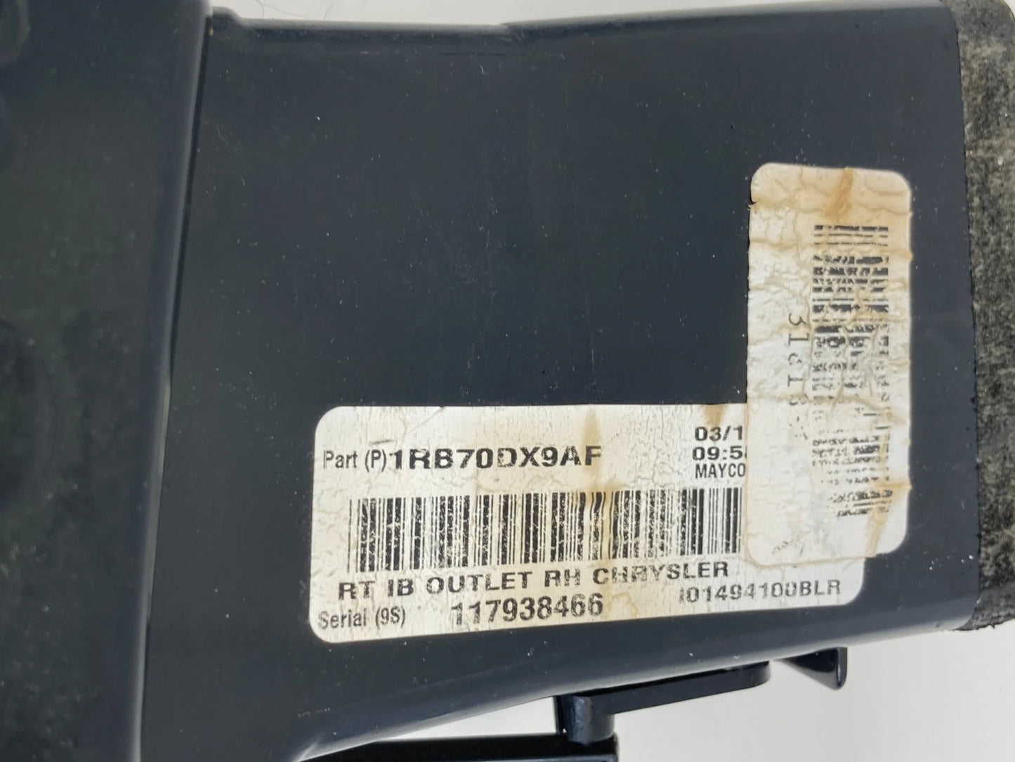 11-16 CHRYSLER TOWN & COUNTRY CENTER RIGHT DASH AC HEATER VENT OEM 1RB70DX9AF