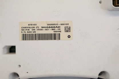 2012 2013 JEEP GRAND CHEROKEE 5.7L SPEEDOMETER CLUSTER 204K MILES 56046666AC OEM
