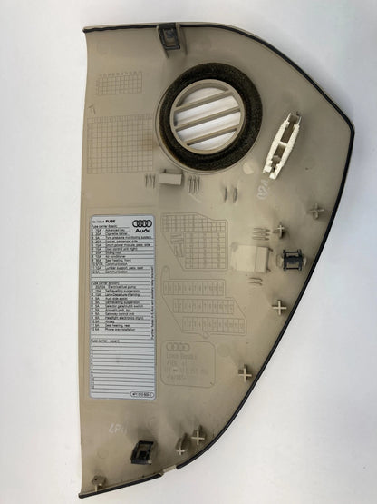 2007-2011 AUDI A6 DASH RIGHT PASSENGER SIDE END CAP COVER 4F2-857-086 OEM