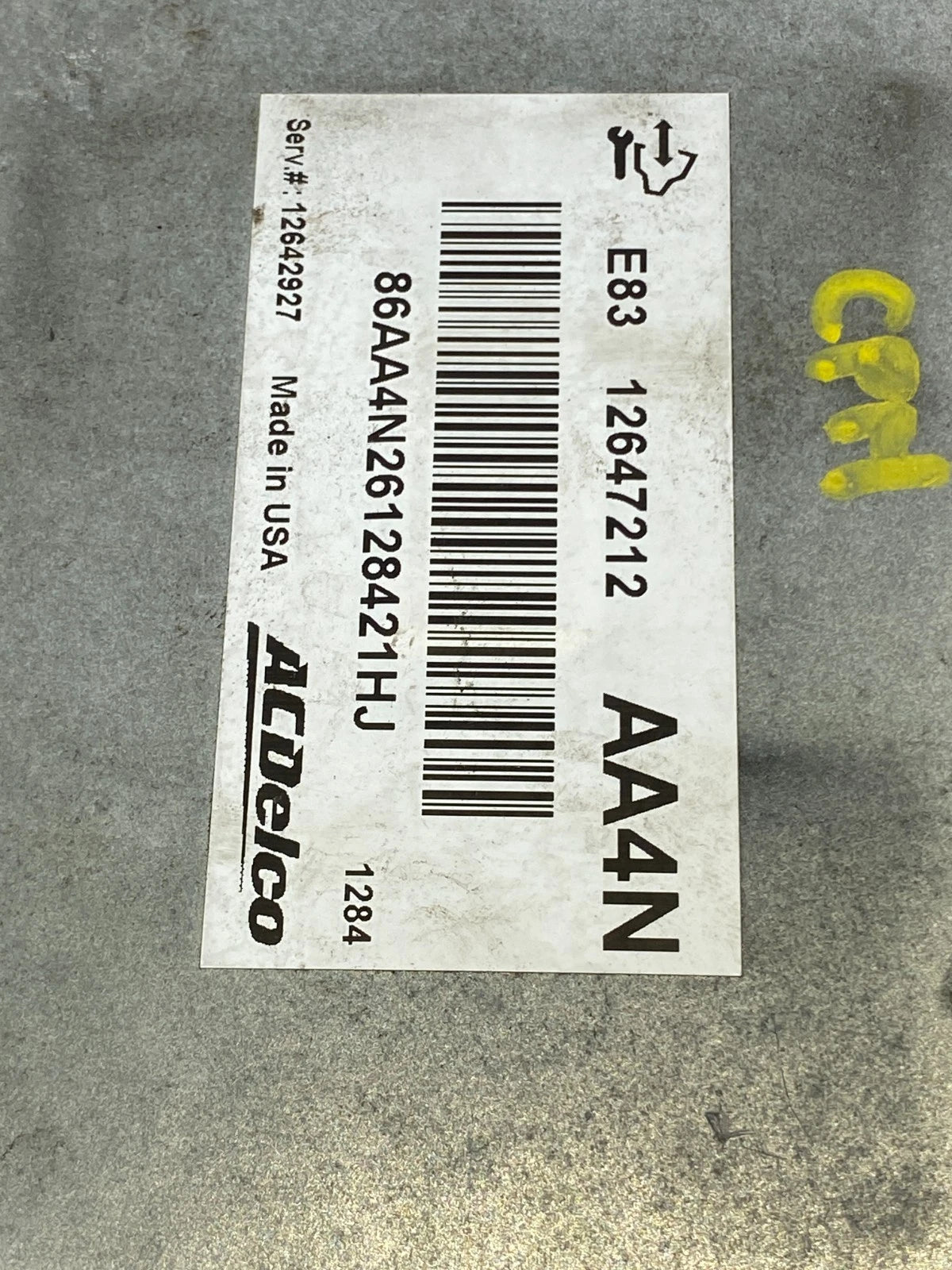 11 12 CHEVROLET CRUZE 1.8L ENGINE COMPUTER CONTROL MODULE ECU ECM 126427212 OEM