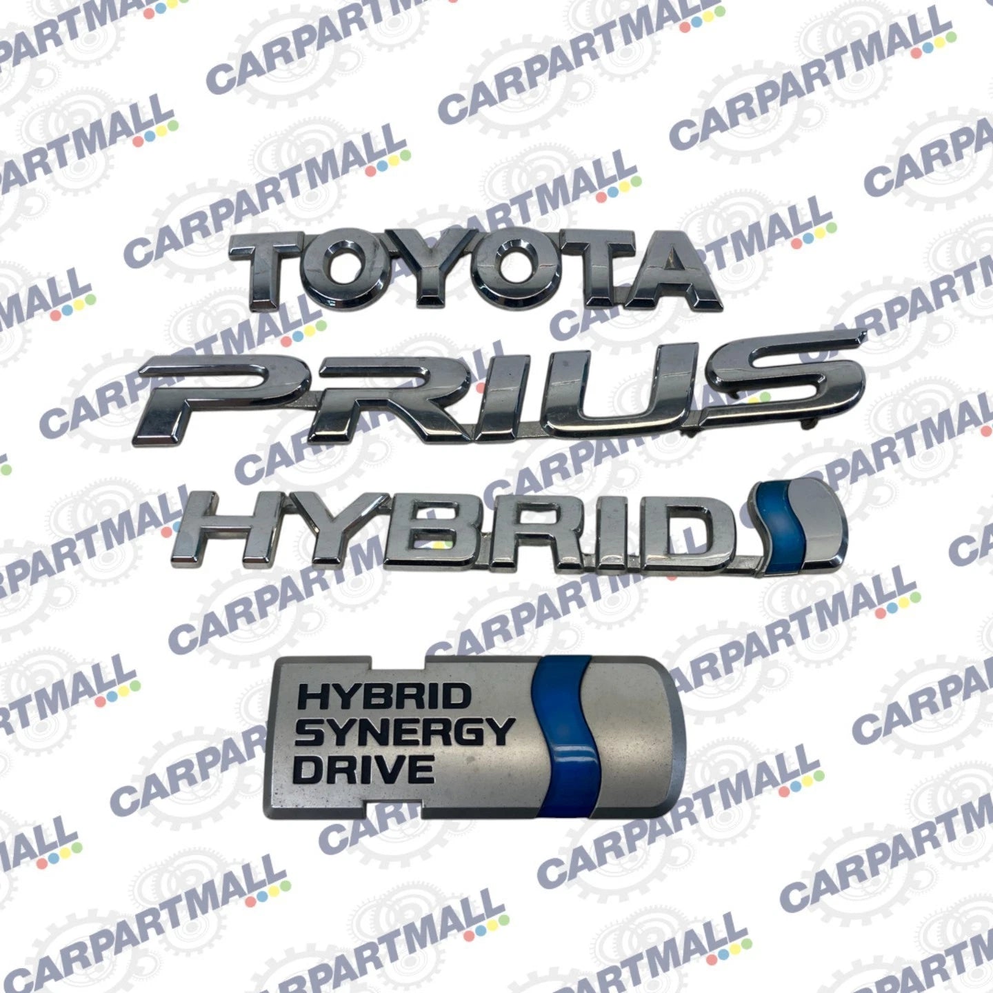 2004-2009 TOYOTA PRIUS HYBRID REAR EMBLEM TRUNK HATCH LOGO BADGE SIGN SET OEM
