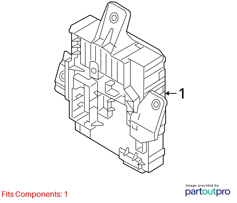 2015-2017 HYUNDAI SONATA CABIN INTERIOR DASH JUNCTION FUSE BOX 91950-C1020 OEM