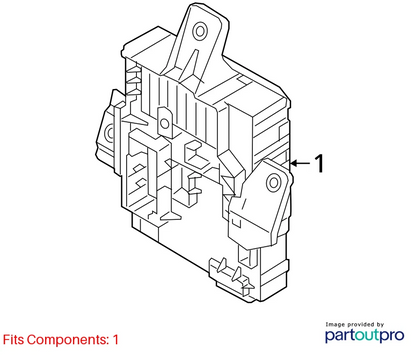 2015-2017 HYUNDAI SONATA CABIN INTERIOR DASH JUNCTION FUSE BOX 91950-C1020 OEM