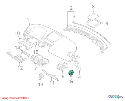 04-11 VOLVO S40 FRONT DASH LEFT DRIVER SIDE END CAP TRIM COVER PANEL 8650577 OEM