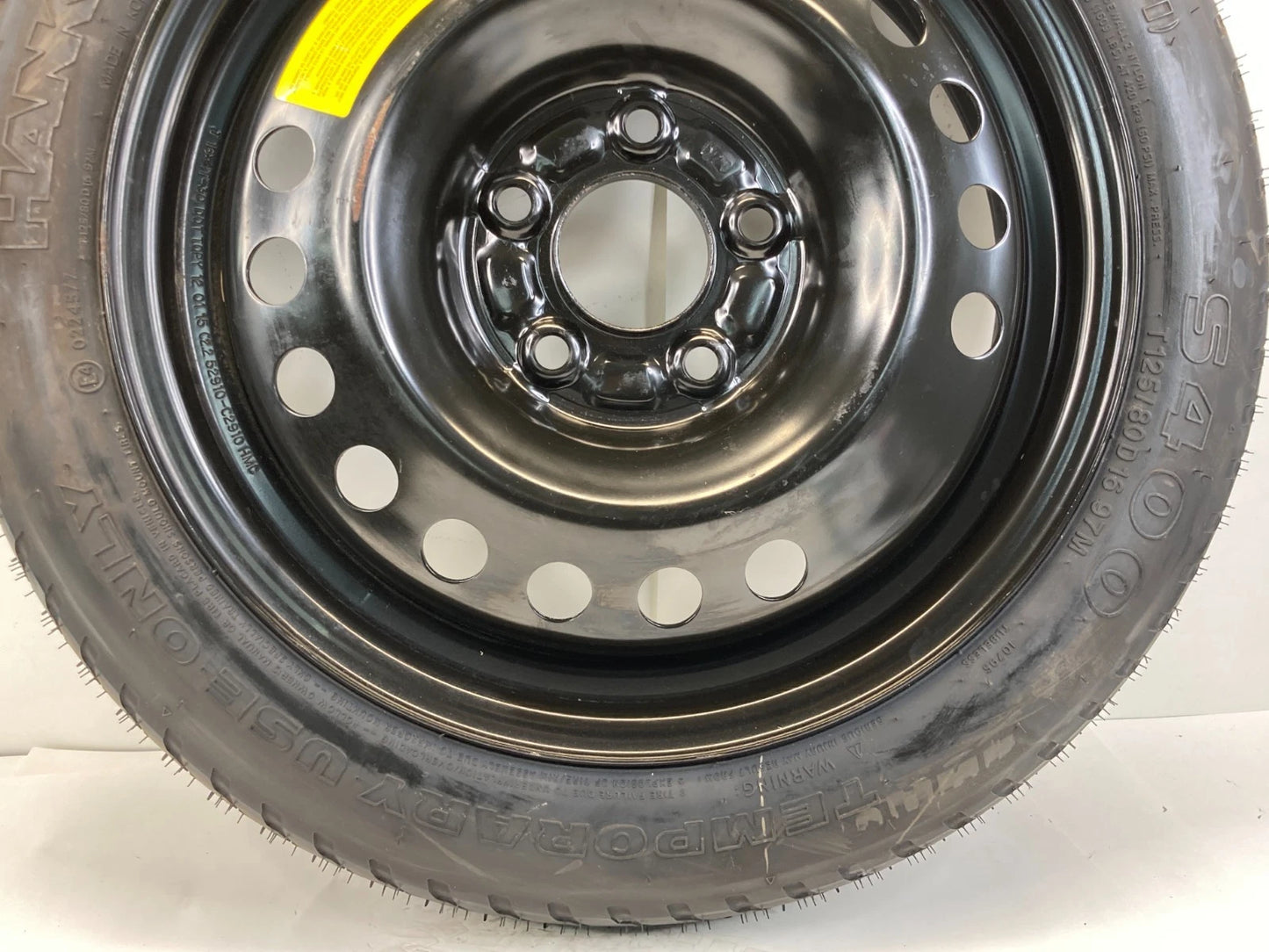 11-13 Hyundai Elantra Emergency Spare Tire Wheel Compact Donut T125/80/D16 97M