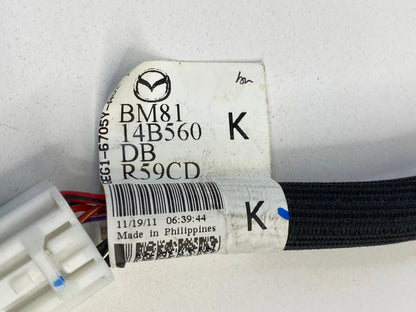 2012 12 MAZDA 6 MAZDA6 REAR HARNESS WIRE WIRING CABLE BM8114B560 OEM