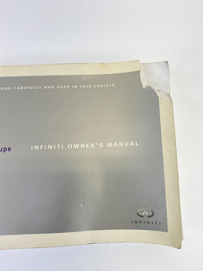 2006 06 Infiniti G35 Coupe Owners Manual Guide Handbook OEM