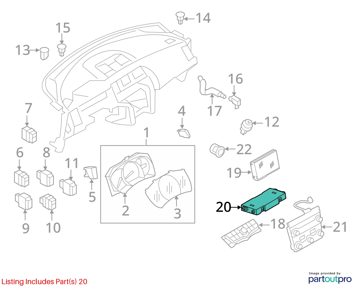 2011-2014 NISSAN MURANO A/C CLIMATE TEMPERATURE CONTROL MODULE 27760-1SX1A OEM