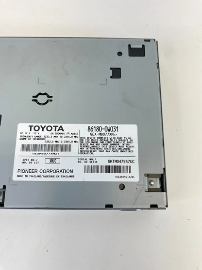 07 08 LEXUS RX350 AUDIO EQUIPMENT SATELLITE RADIO RECEIVER MODULE 86180-0W031