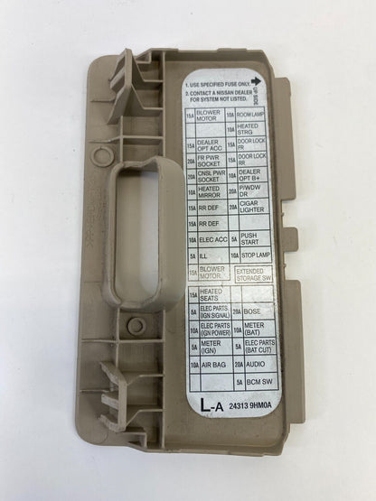 2013-2015 Nissan Altima Dash Fuse Relay Box Door Lid Cover Trim 24313-9HM0A OEM