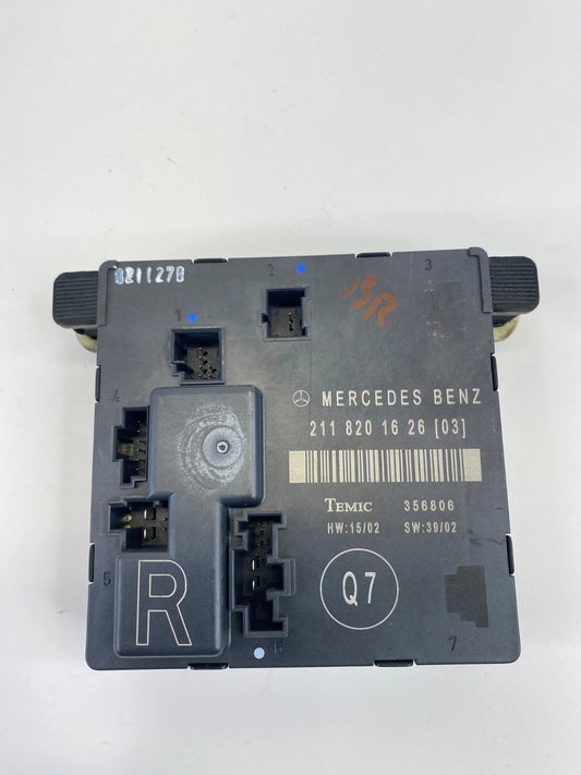 2003-2006 MERCEDES-BENZ E500 REAR RIGHT BACK SIDE DOOR CONTROL MODULE 2118201626