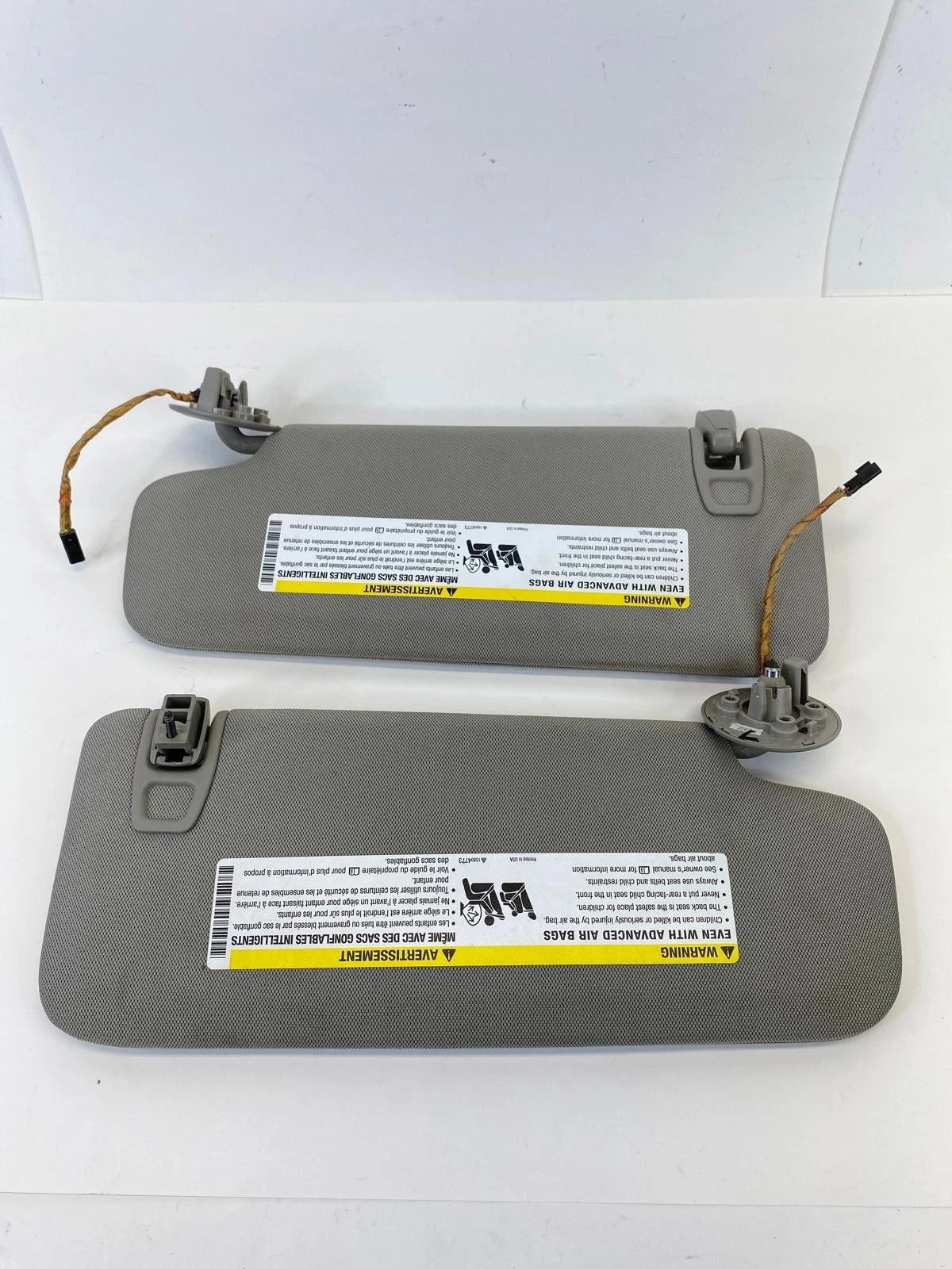 13-19 CADILLAC ATS CTS SDN SUNVISOR SUN VISOR LH RH SET W/ CLIPS OEM