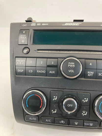 08-12 Nissan Altima Radio AM/FM CD Disc Player w/ Climate Control 28185-ZN40C