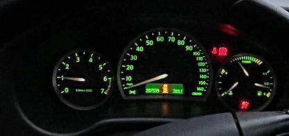 03-06 SAAB 9-3 2.0L MT SPEEDOMETER INSTRUMENT CLUSTER GAUGES 207K MILES 12802926