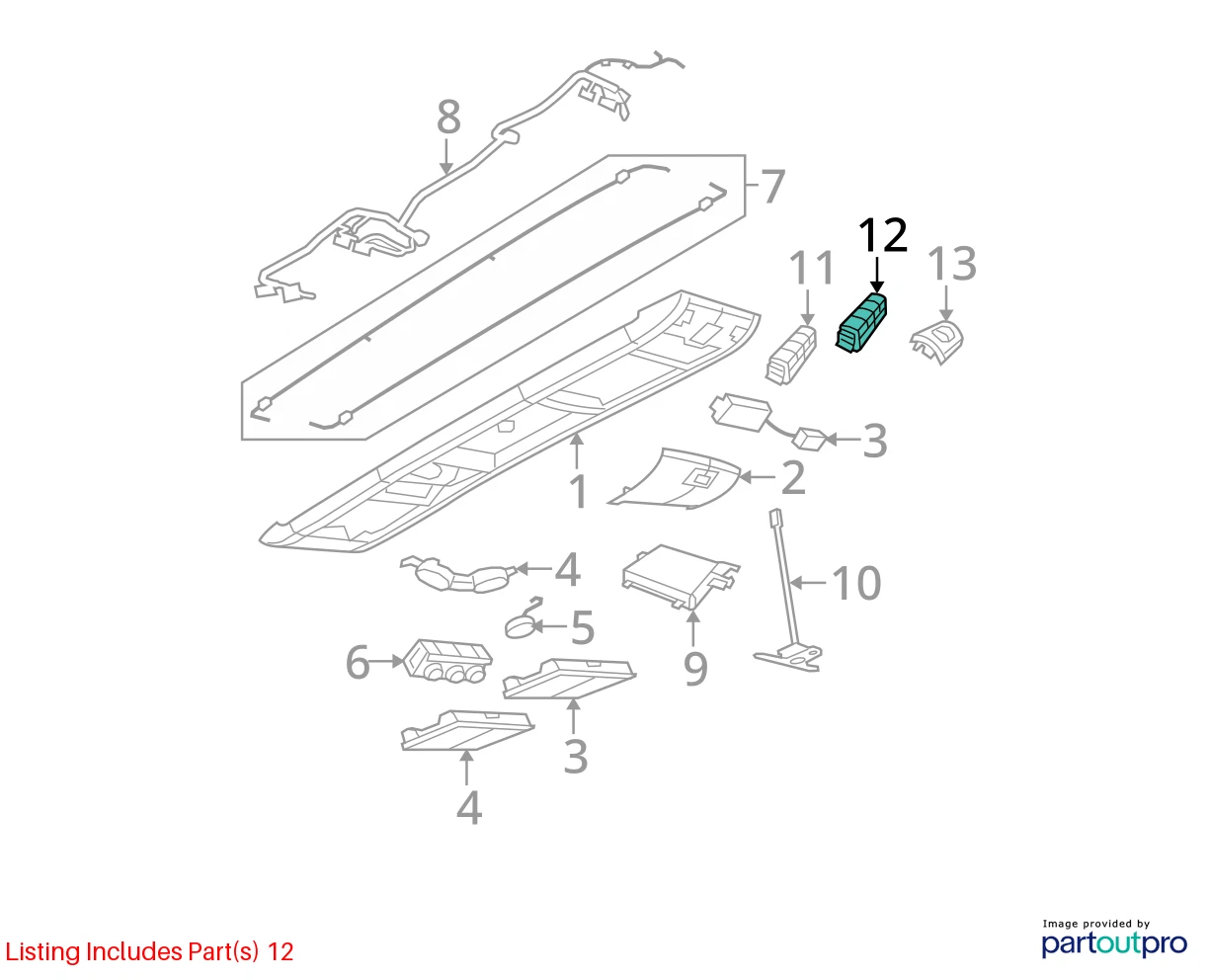 2012-2020 DODGE GRAND CARAVAN POWER SLIDING DOOR CONTROL SWITCH 68141127AA OEM