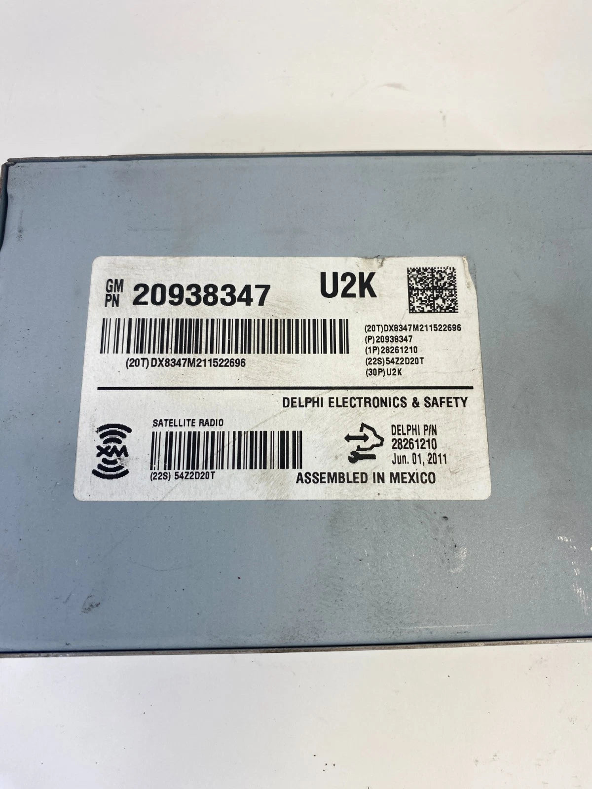2008-2016 BUICK ENCLAVE SATELLITE RADIO RECEIVER CONTROL MODULE 20938347 OEM
