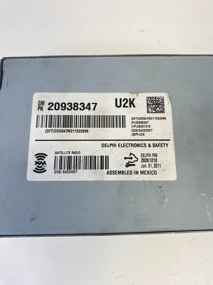 2008-2016 BUICK ENCLAVE SATELLITE RADIO RECEIVER CONTROL MODULE 20938347 OEM