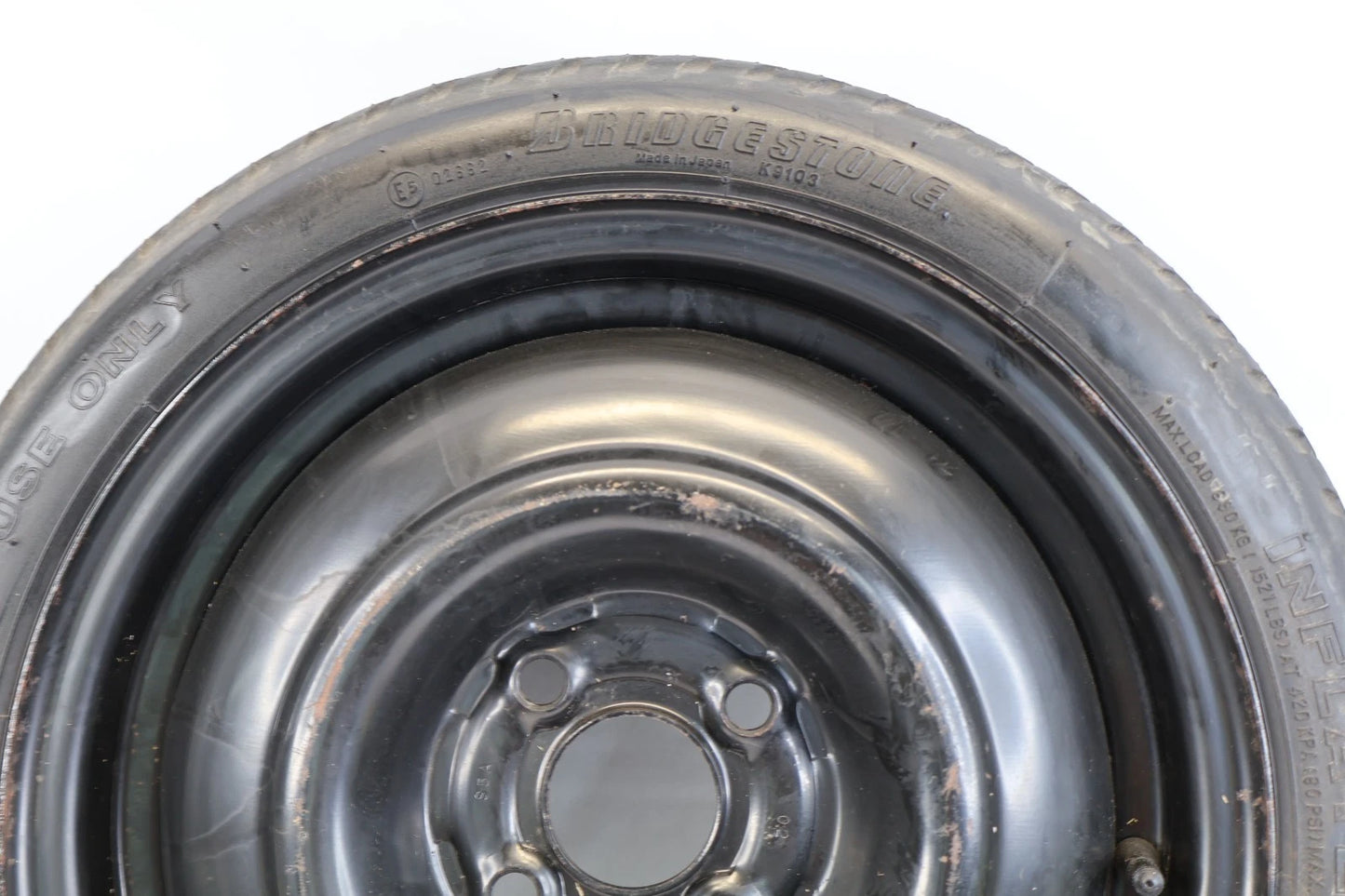 2009-2013 HONDA FIT SPARE TIRE COMPACT DONUT WHEEL RIM T125/70D15 95M OEM