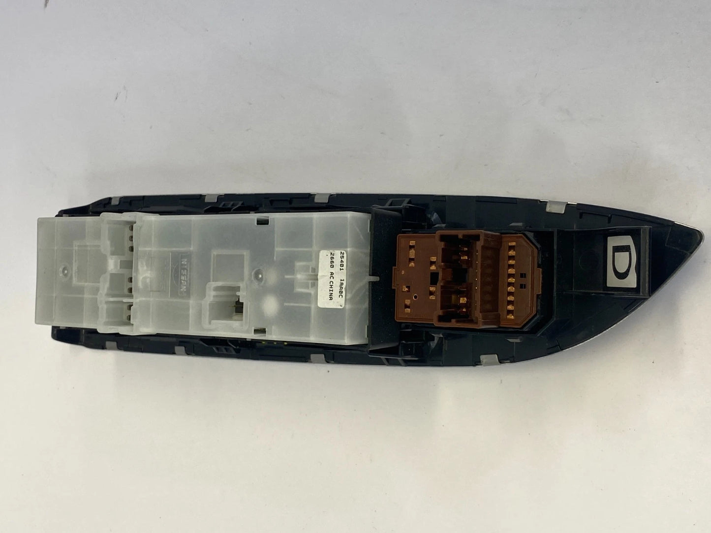 2009-2014 NISSAN MURANO DRIVER LEFT MASTER & LOCK SWITCH W/ BEZEL 809611AA6A OEM
