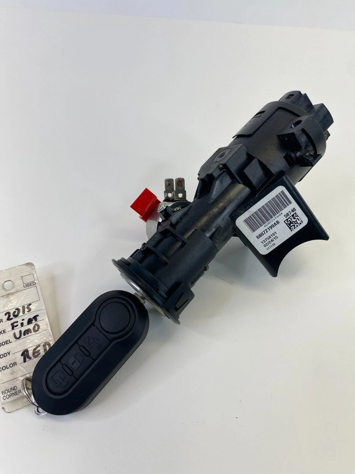 2012-2019 Fiat 500 1.4 Auto Trans Ignition Switch Lock Cylinder & Key 68072199AB