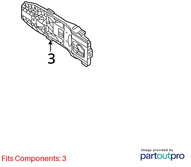 11-17 VOLKSWAGEN TOUAREG FRONT RIGHT EXTERIOR OUTER DOOR HANDLE OEM 5N0839885H