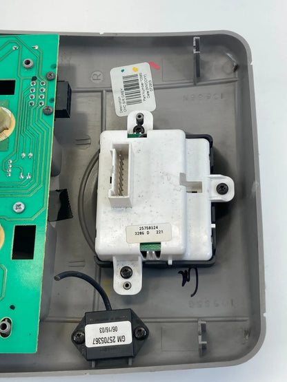 2004-2007 CADILLAC CTS OVERHEAD CONSOLE DOME MAP LIGHT LAMP W/ SUNROOF SWITCH