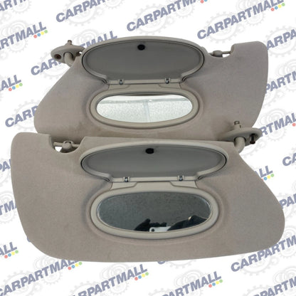 04 05 CHRYSLER PT CRUISER LH RH SIDE SUNVISOR VISOR SHADE PAIR SET W /CLIPS OEM