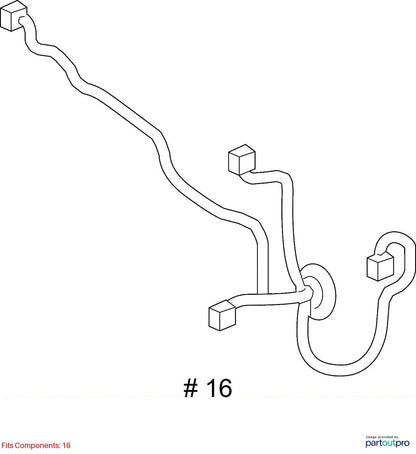 2015-2017 BUICK REGAL REAR LEFT SIDE DOOR WIRE HARNESS WIRING 13462893 OEM