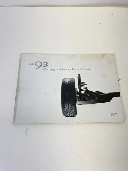 2007 07 SAAB 9-3 OWNERS MANUAL CONSUMER INFOTAINMEN WARRANTY BOOK W/ CASE OEM