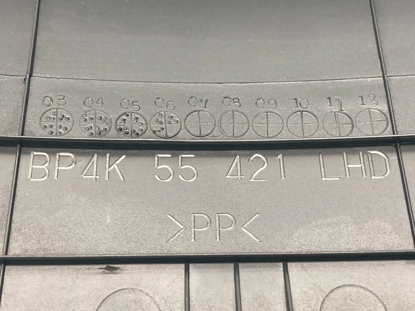 04-09 MAZDA 3 SPEEDOMETER INSTRUMENT CLUSTER DASH BEZEL TRIM COVER BP4K55421 OEM
