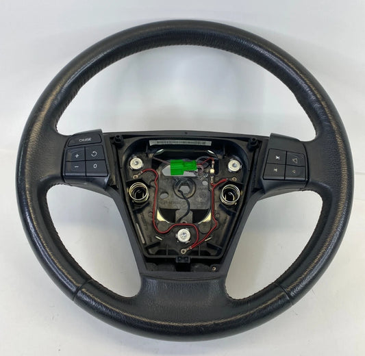 2004-2011 VOLVO S40 2.4I LEATHER STEERING WHEEL W/ CRUISE AUDIO BUTTONS OEM
