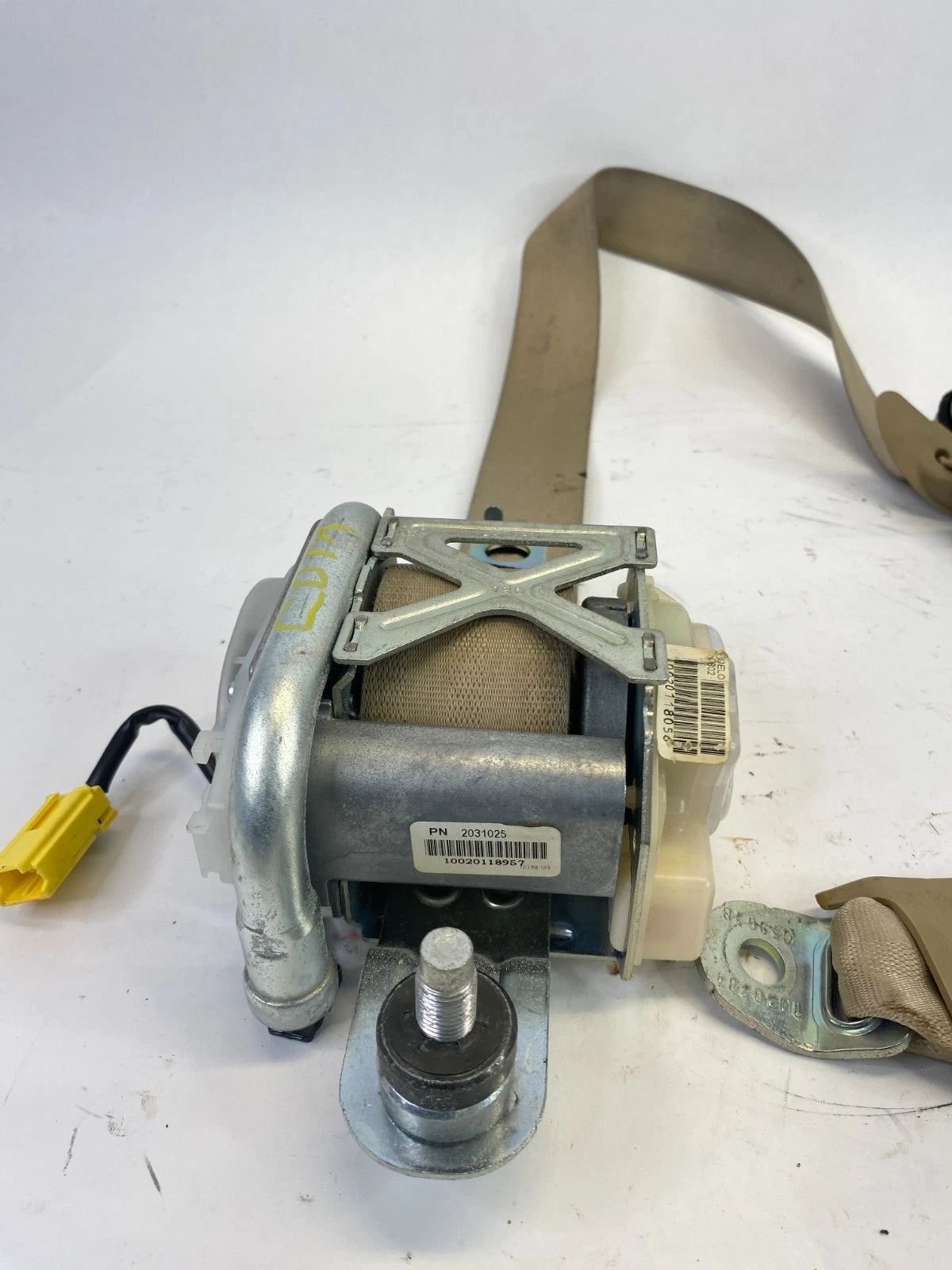 2008-2011 HONDA ACCORD FRONT RH PASSENGER SEAT BELT RETRACTOR IVORY 2031025 OEM
