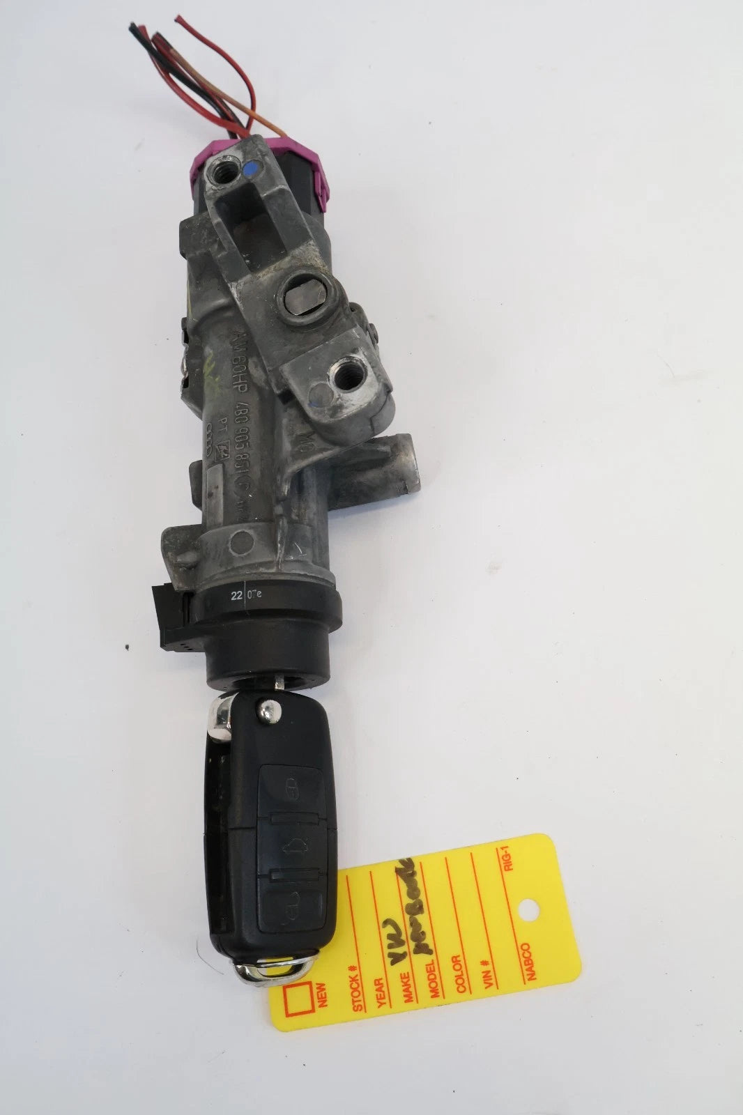 1999-2005 VWJETTA 03-10 BEETLE 2.5L V6 A/T IGNITION SWITCH LOCK CYLINDER & KEY