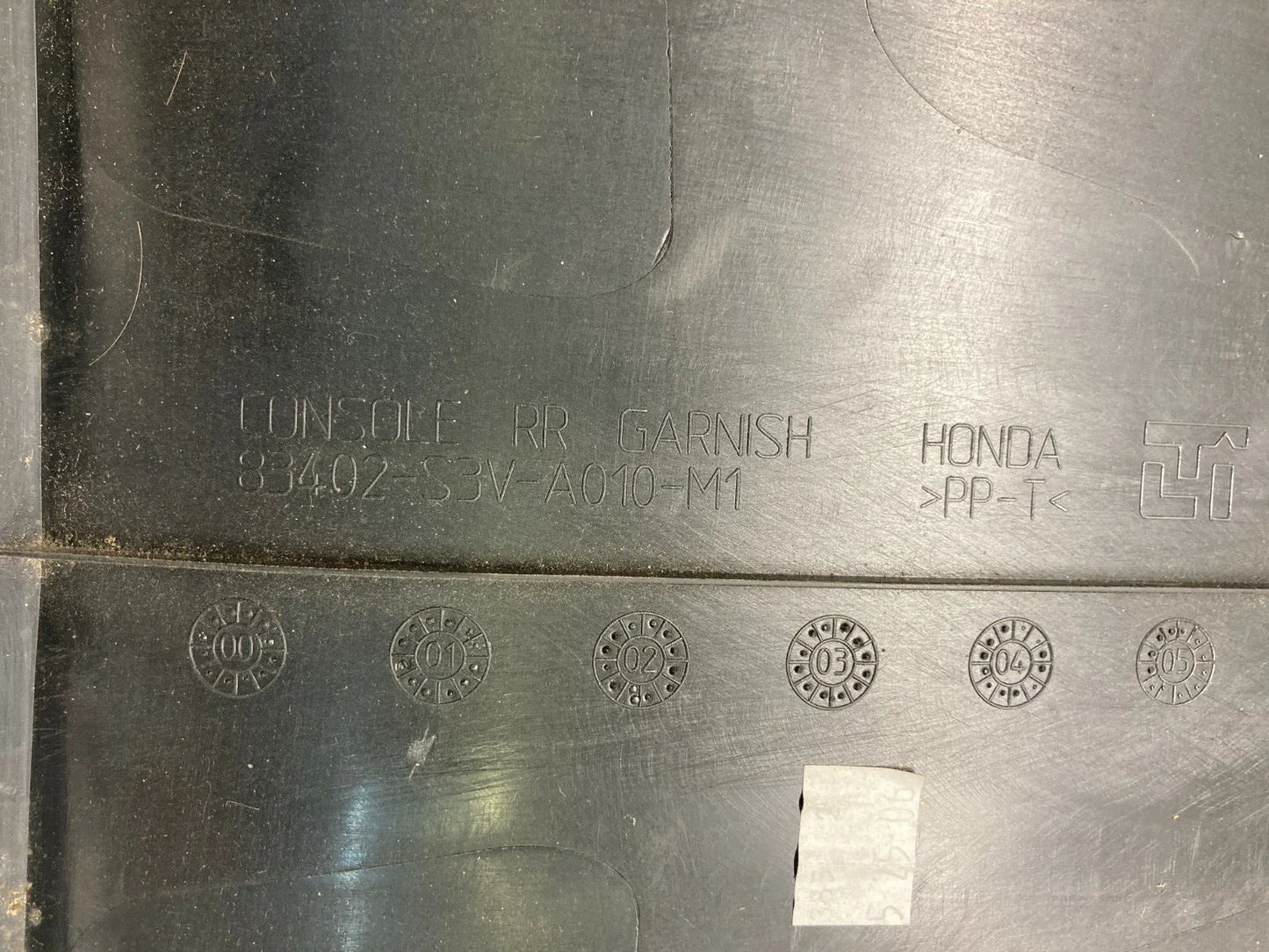 03-06 ACURA MDX REAR CONSOLE HEATER CLIMATE CONTROL BEZEL 83406-S3VA-010 OEM