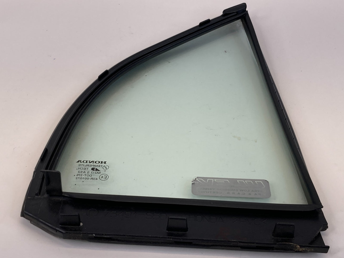 2001-2005 Honda Civic Sedan Rear Left Door Quarter Vent Window Glass 73491-S5D