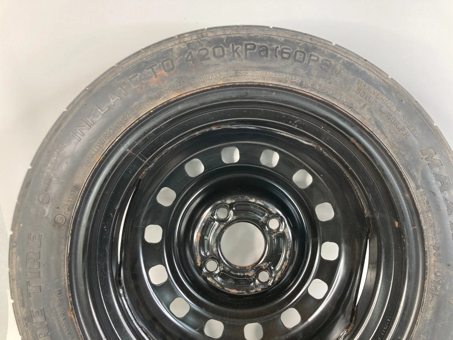 2000-2011 FORD FOCUS 2011-2019 FIESTA SPARE TIRE RIM COMPACT DONUT T125/80 D15