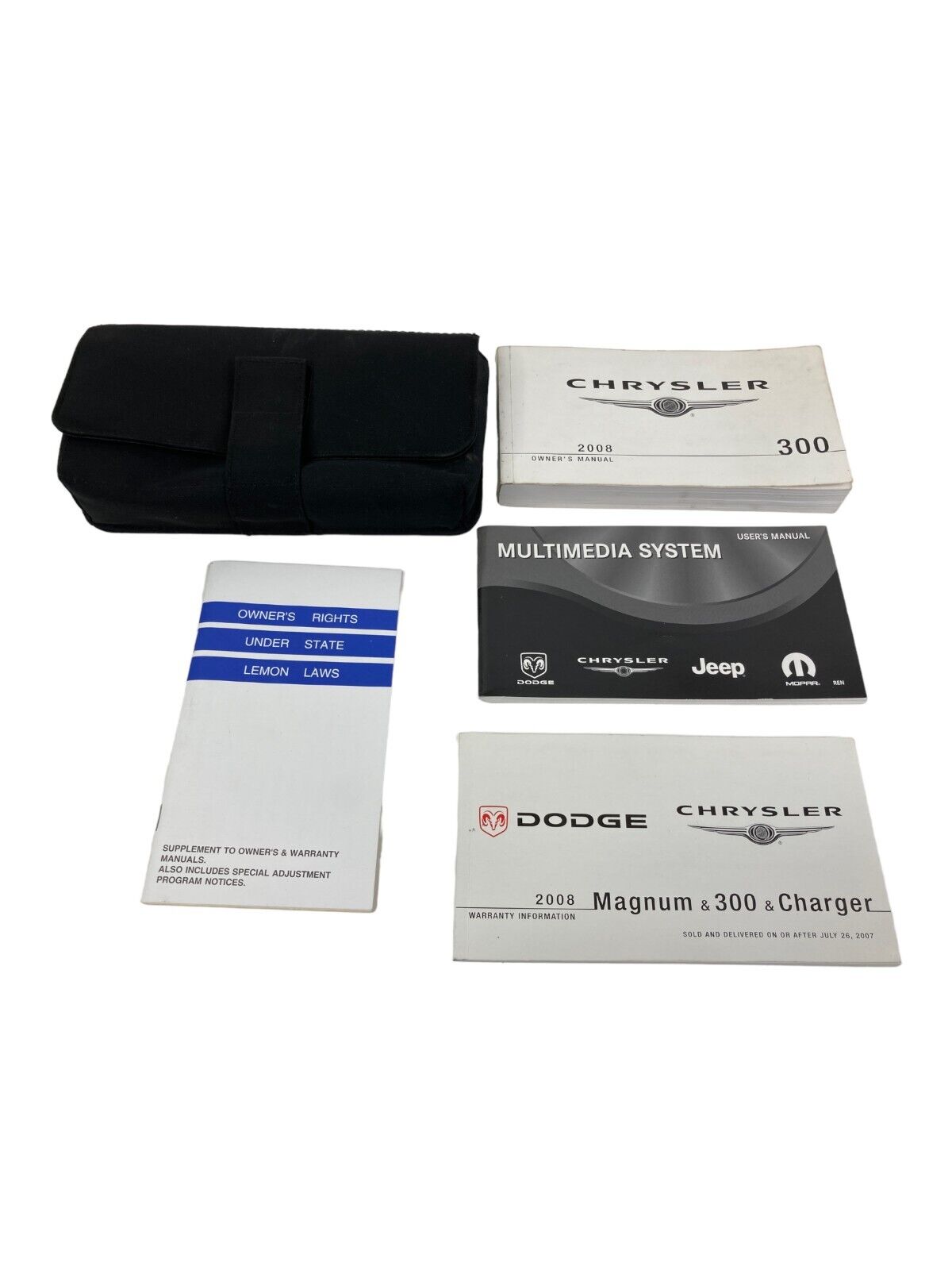 2008 Chrysler 300 Magnum Charger Owner's Manual Multimedia System Guide w/ Case