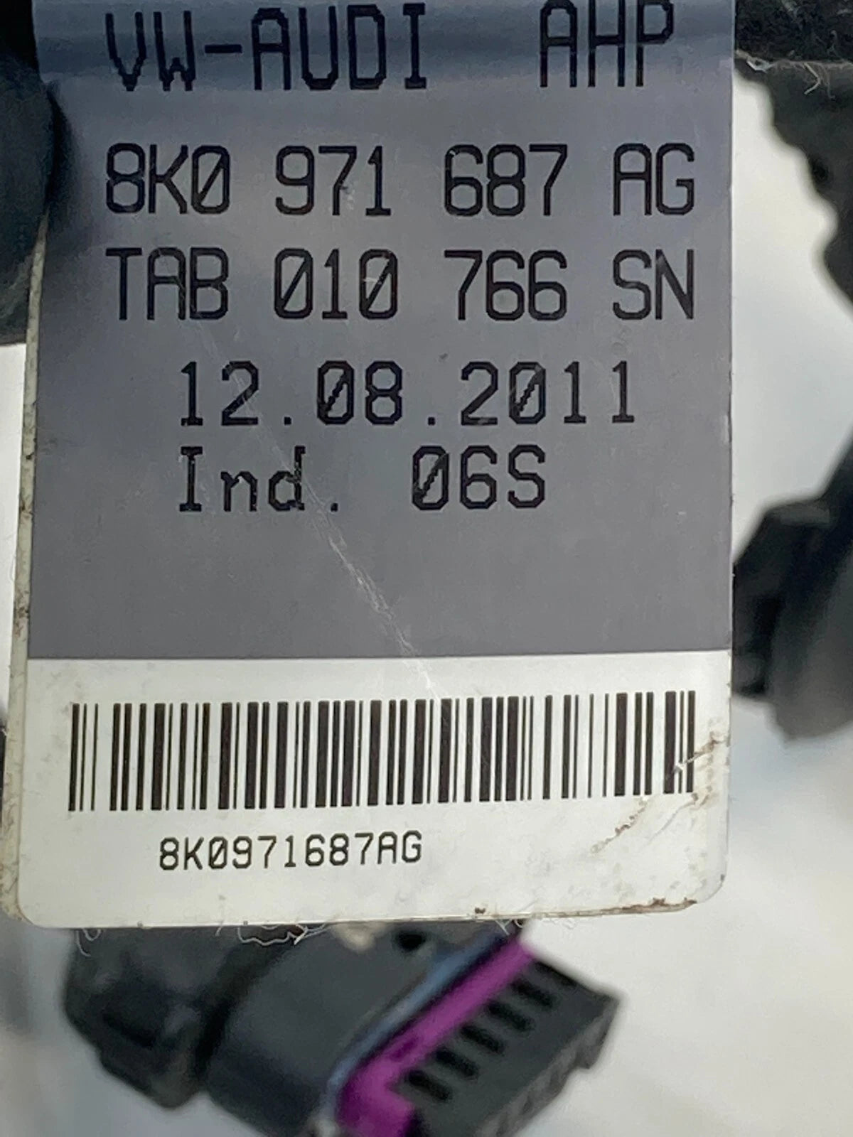 2013 2014 2015 2016 AUDI A4 REAR LEFT DOOR WIRE WIRING HARNESS 8K0971687AG OEM