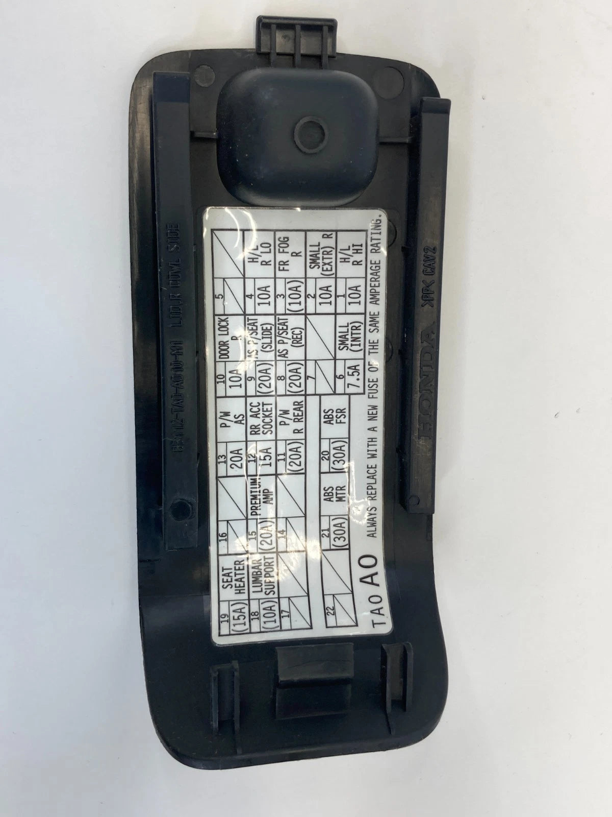08-12 HONDA ACCORD LOWER DASH INTERIOR FUSE BOX FUSEBOX DOOR COVER 83112TA0A010