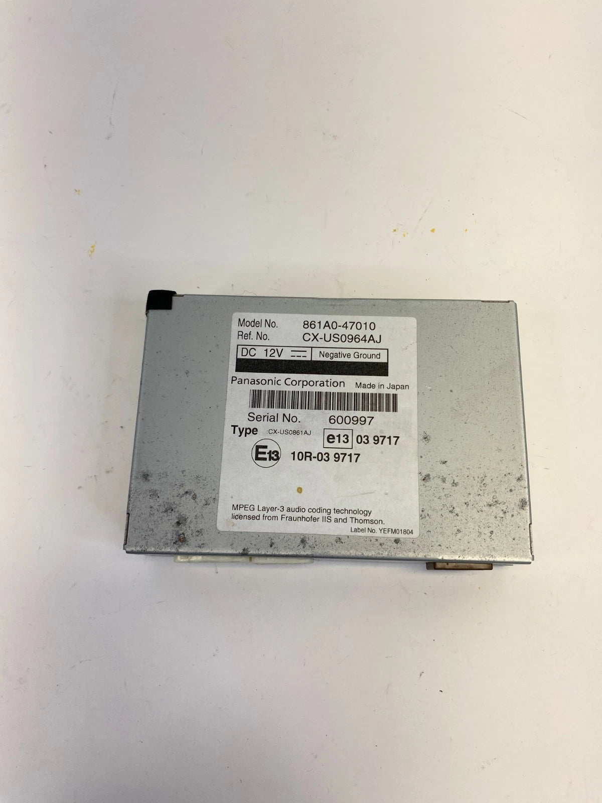 2010-2011 TOYOTA PRIUS MULTIMEDIA INTERFACE CONTROL MODULE OEM 861A0-47010
