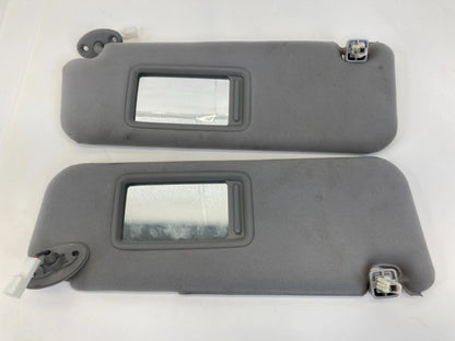 2006-2009 TOYOTA PRIUS SUN VISOR PAIR SET DRIVER PASSENGER GRAY W/ MIRROR OEM