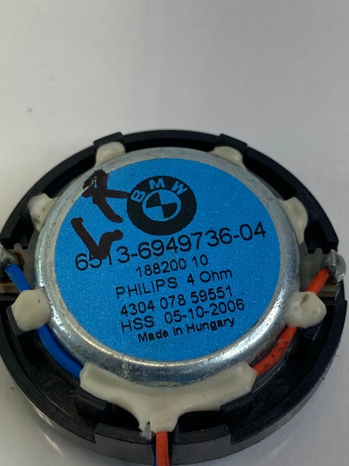 2007-2013 BMW X5 REAR LEFT SIDE DOOR TWEETER SPEAKER 6513694973604 OEM