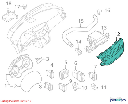 2017-2019 NISSAN SENTRA ACTEMPERATURE HEATER CLIMATE CONTROL OEM 275004AF2B