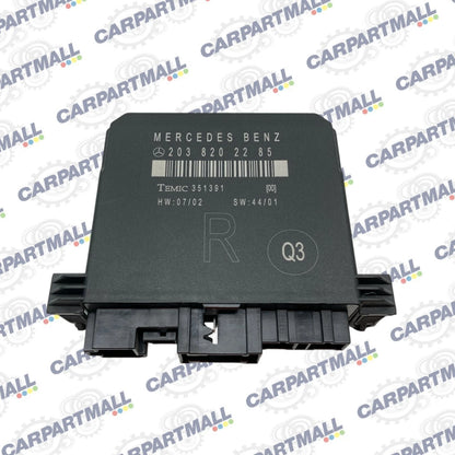 2001-2005 MERCEDES-BENZ C320 REAR RIGHT DOOR CONTROL MODULE OEM 2038202285