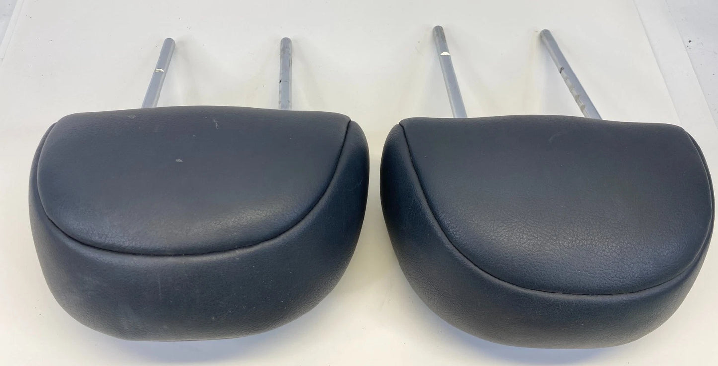 02-06 MINI COOPER FRONT LEFT & RIGHT SEAT HEADREST HEAD REST LEATHER BLACK OEM